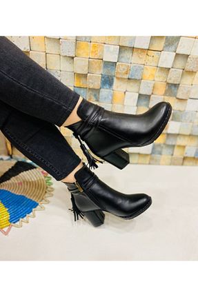 بوت / نیم بوت مشکی زنانه چرم مصنوعی maxmoda - کد 445608593