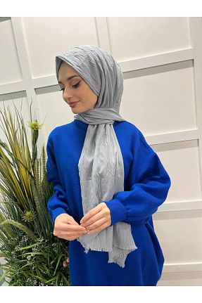 شال طوسی زنانه پنبه (نخی) کد 445612266