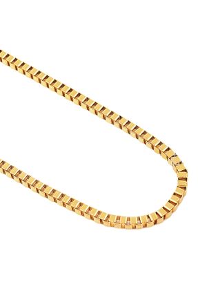 گردنبند استیل طلائی مردانه زنجیر کد 60722432