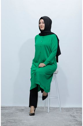 رویه حجاب سبز زنانه سایز بزرگ Zey&Ka Butik - کد 153442740