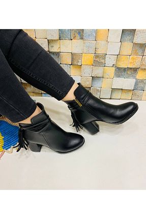 بوت / نیم بوت مشکی زنانه چرم مصنوعی maxmoda - کد 445608593