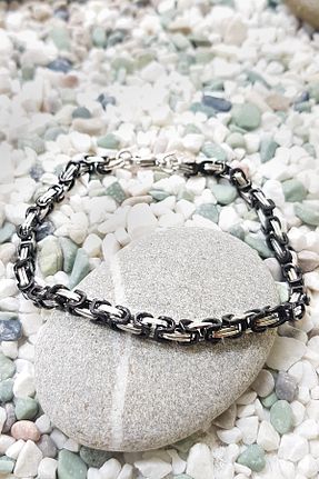 دستبند استیل (فولاد) مشکی مردانه استیل (فولاد) Chavin - کد 136426972