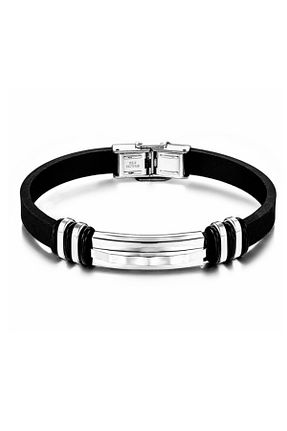 دستبند استیل (فولاد) سفید مردانه استیل (فولاد) Chavin - کد 51165737