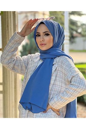 شال آبی زنانه پنبه ای Narine - کد 446089563