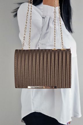 کیف مجلسی قهوه ای زنانه چرم مصنوعی Elentra - کد 445484030