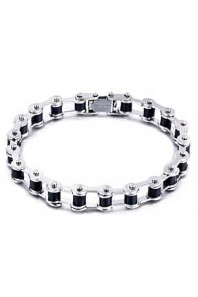 دستبند استیل (فولاد) مشکی مردانه استیل (فولاد) Chavin - کد 198355704