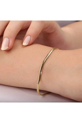 دستبند طلا زرد زنانه 14 عیار Sefa Gold - کد 446405422