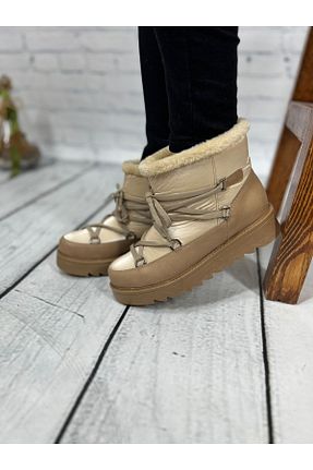 بوت برفی بژ زنانه ضد آب Sedir Ayakkabı - کد 446394013