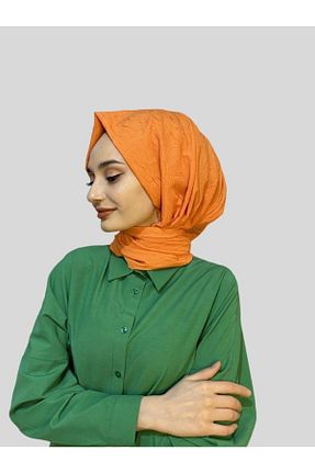 شال نارنجی زنانه پنبه ای Loryan - کد 299670926