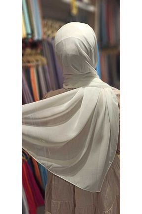 شال سفید زنانه شیفون Lady Bella - کد 446883592