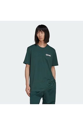 تیشرت سبز مردانه یقه دوچرخه adidas - کد 446752771
