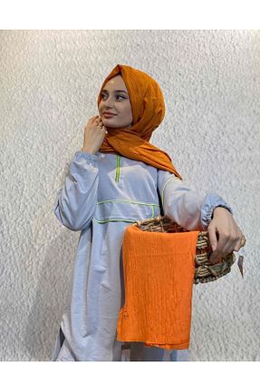 شال نارنجی زنانه پنبه ای Loryan - کد 274537904