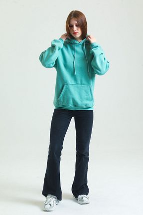 سوئیشرت سبز زنانه چاپی Welly Jones - کد 448059418