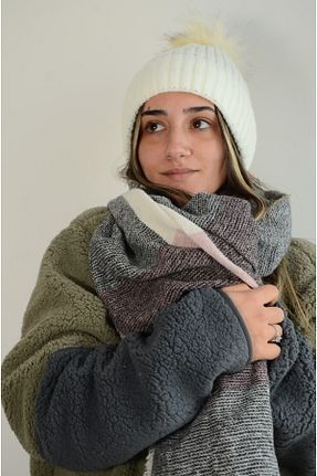 شال صورتی زنانه پنبه ای mottomia - کد 207009251