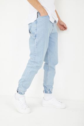 شلوار جین آبی مردانه فاق بلند جین ساده کد 153265149