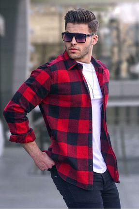 پیراهن قرمز مردانه رگولار YNGMENCLASS - کد 62352415