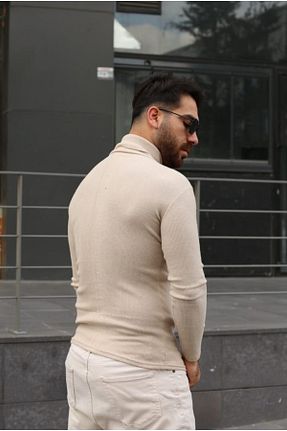 پلیور بژ مردانه ساده FATELLA - کد 448559441