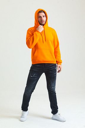 سوئیشرت نارنجی زنانه چاپی Welly Jones - کد 447829844