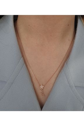گردنبند نقره صورتی زنانه 925 عیار MAGRİB - کد 265748267
