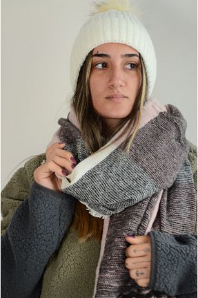 شال صورتی زنانه پنبه ای mottomia - کد 207009251