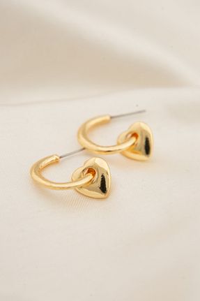گوشواره جواهر نارنجی پوشش لاکی Elika Silver - کد 79480802