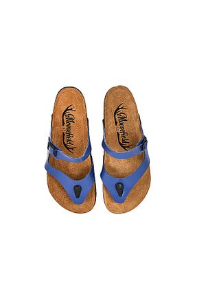 دمپائی آبی مردانه چرم خالص Moosefield - کد 37283516