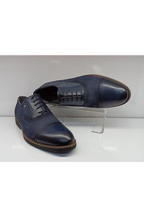 کفش کلاسیک سرمه ای مردانه چرم خالص Pierre Cardin - کد 80479402