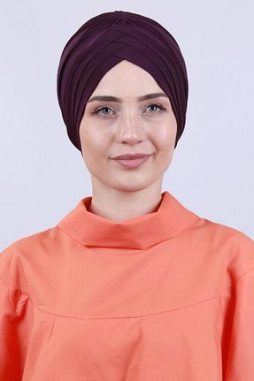 کلاه شنای حجاب بنفش زنانه Genel Markalar - کد 52623457