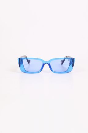 عینک آفتابی آبی زنانه 51 UV400 مات مستطیل کد 80741399