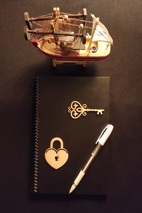 دفتر مشکی Sert Tasarım Siyah Defter - کد 80744315