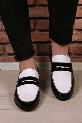 کفش کلاسیک سفید مردانه چرم خالص Beue - کد 73173823
