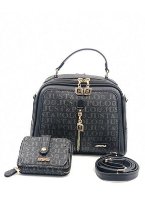 کیف دوشی مشکی زنانه چرم مصنوعی Just Polo - کد 65404924