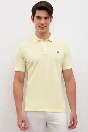 پولوشرت زرد مردانه پنبه ای U.S. Polo Assn. - کد 47312489