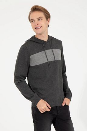پلیور طوسی مردانه ساده U.S. Polo Assn. - کد 450585200