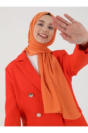 شال نارنجی زنانه پلی استر کد 449951952