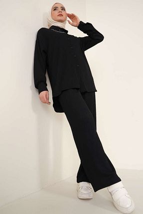 ست بالاتنه و پائین تنه حجاب مشکی زنانه Straight VOLT CLOTHİNG - کد 449819438