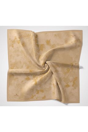 روسری طلائی پلی استر Silk Home - کد 450375562