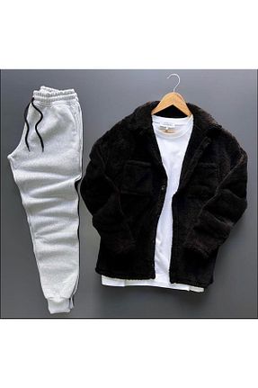 پیراهن مشکی مردانه رگولار exans moda - کد 449759091