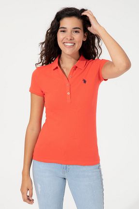 تیشرت قرمز زنانه اسلیم فیت U.S. Polo Assn. - کد 406669871