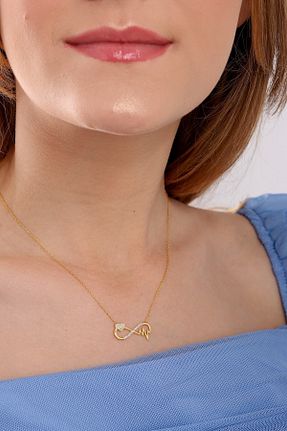 گردنبند نقره طلائی زنانه 925 عیار KAR DİAMOND - کد 450665137