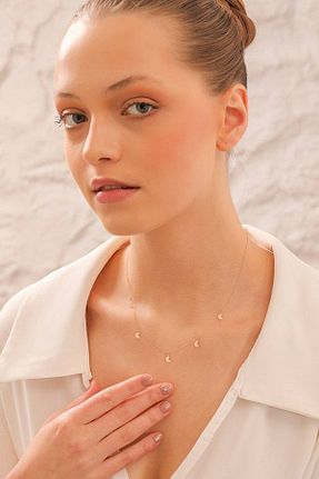 گردنبند نقره طلائی زنانه 925 عیار GÜMÜŞ - کد 451157279