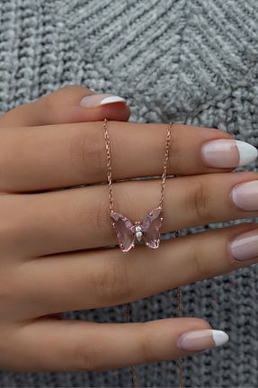 گردنبند نقره صورتی زنانه 925 عیار NEREZE - کد 451423783