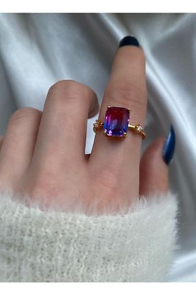 انگشتر جواهر طلائی زنانه زیرکن Pinery Jewels - کد 451618701