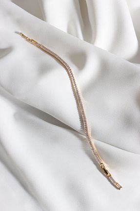 دستبند جواهر طلائی زنانه زیرکن Süspüs Accessories - کد 451024426