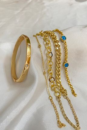 دستبند جواهر طلائی زنانه روکش طلا KOBA - کد 451075317