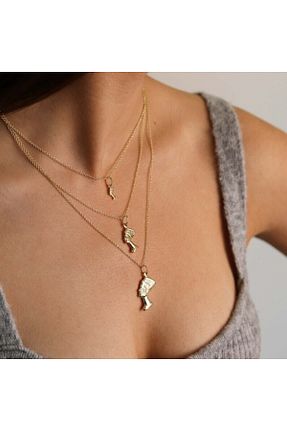 گردنبند نقره طلائی زنانه 925 عیار GÜMÜŞ - کد 451154716