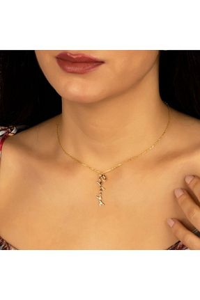 گردنبند نقره طلائی زنانه 925 عیار GÜMÜŞ - کد 451164554