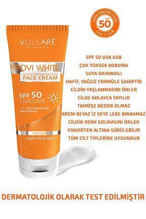 کرم ضد آفتاب صورت SPF 50 + Provi White - کد 452609891