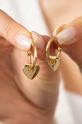 گوشواره جواهر نارنجی پوشش لاکی Elika Silver - کد 79480802