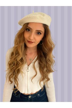 کلاه پشمی بژ زنانه Orçun Özkarlıklı - کد 79603025